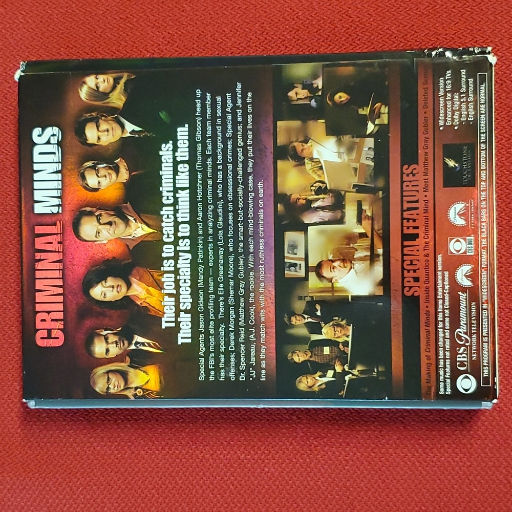 Criminal Minds Season 1 through 6 disc set Dated 2005-06 Crime Drama Thriller - Picture 2 of 7